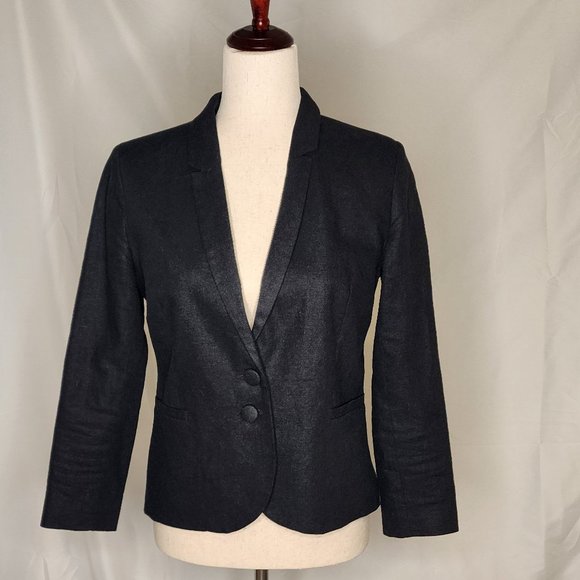Asos Black Button Blazer Size 6 - Picture 3 of 11